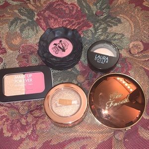 Highlight, blush, bronzer lot too faced, tarte